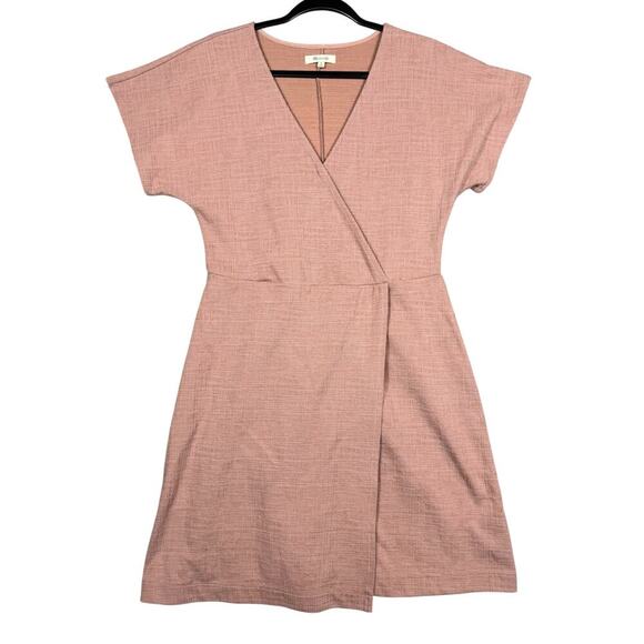 Madewell Blush Faux Wrap Knit Midi Dress - Size M - Picture 2 of 5